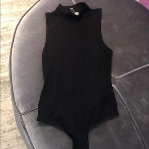 Black Halter & Turtleneck Bodysuit